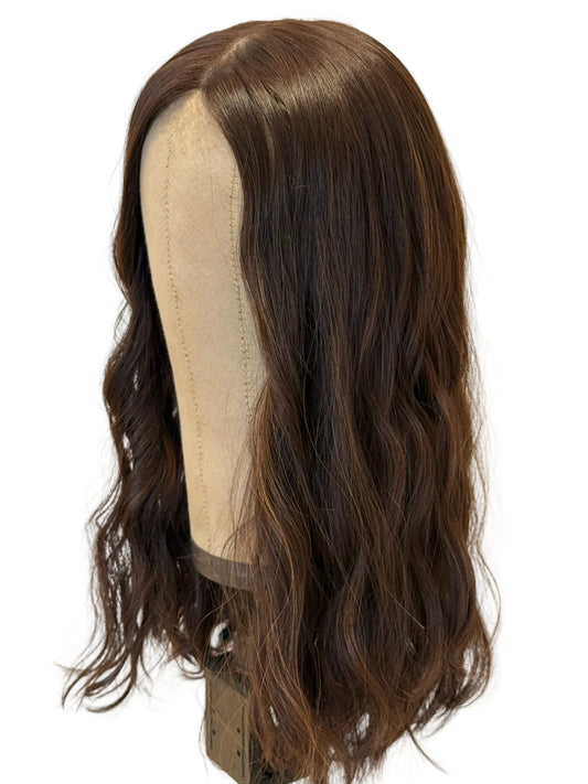Chestnut Brown Silk Top Wig for Sensitive Scalps