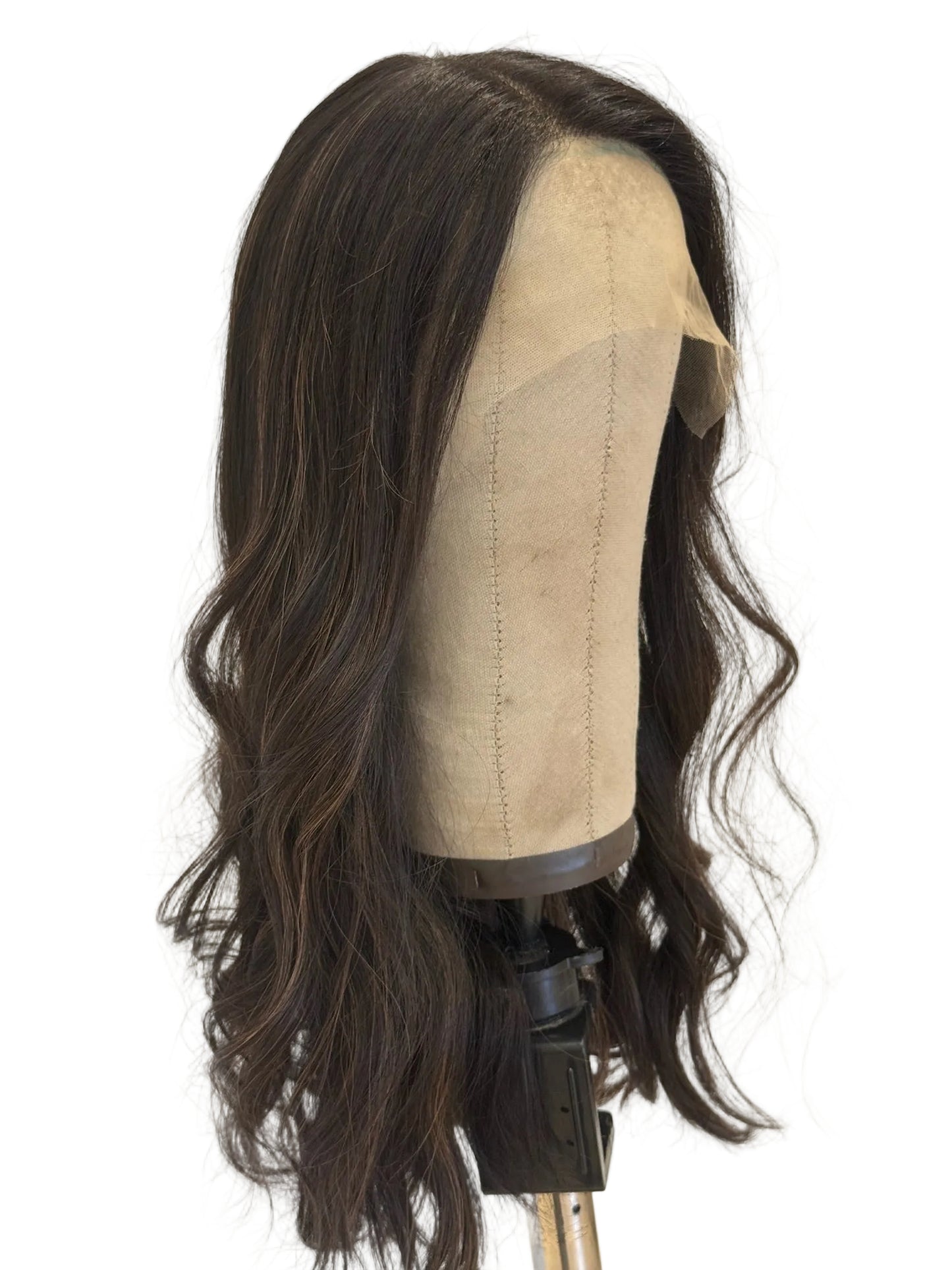 Rich Brown Lace Top Wig for Sensitive Scalps