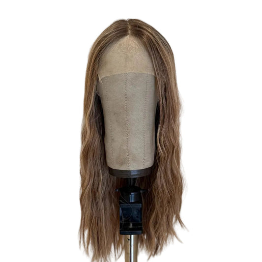 Golden Blonde Lace Top Wig in Natural Wave