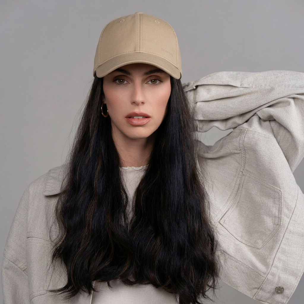 Solid Dark Brown Hatfall Wig in Natural Wave