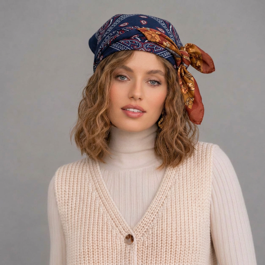 Warm Blonde Bandfall Wig in Natural Wave