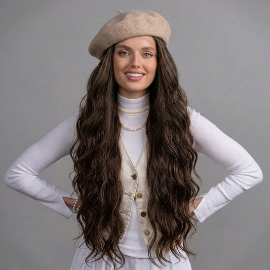 Medium Brown Bandfall Wig for Sensitive Scalps