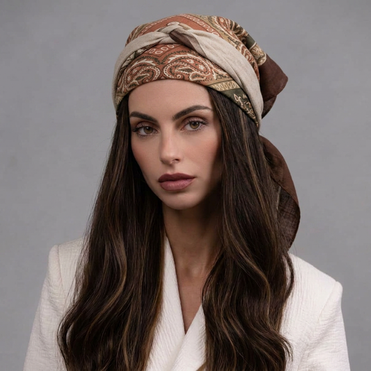 Rich Brown Bandfall Wig in Natural Wave