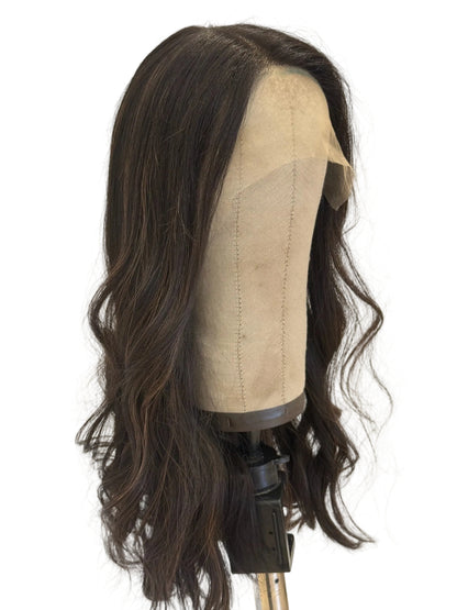 Rich Brown Lace Top Wig for Sensitive Scalps