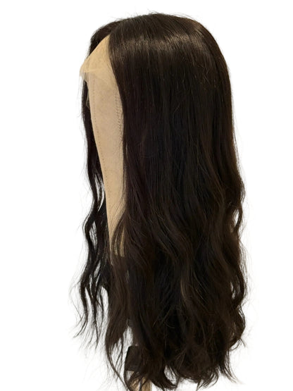 Solid Dark Brown Lace Top Wig for Sensitive Scalps