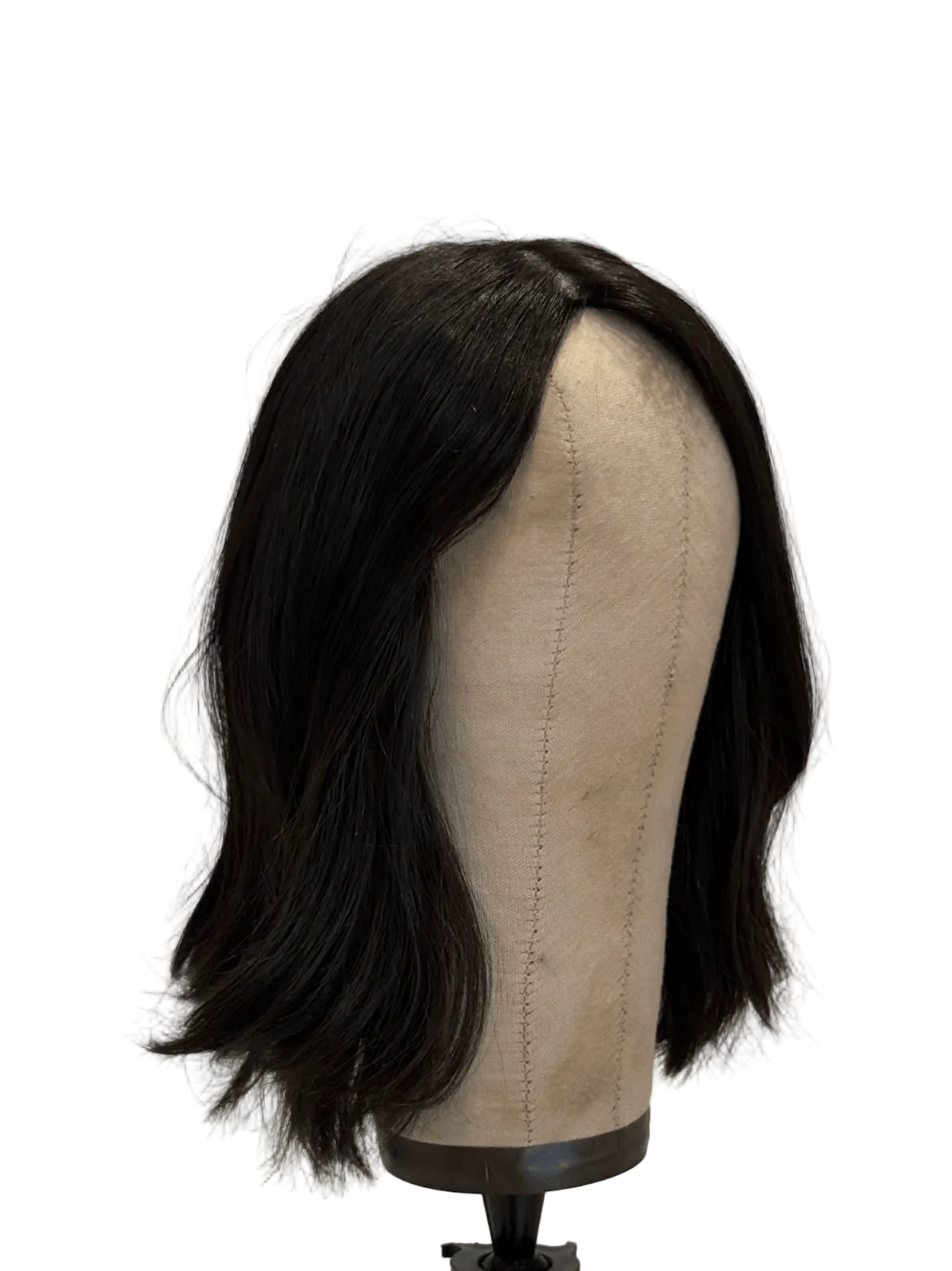 Solid Dark Brown Silk Top Wig for Sensitive Scalp