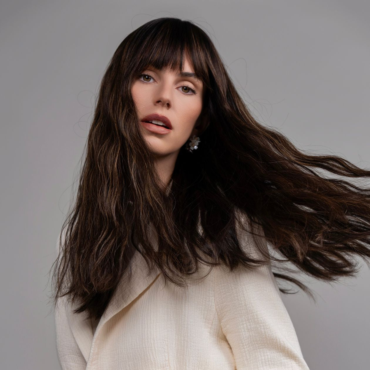 Medium Brown Silk Top Wig in Natural Wave
