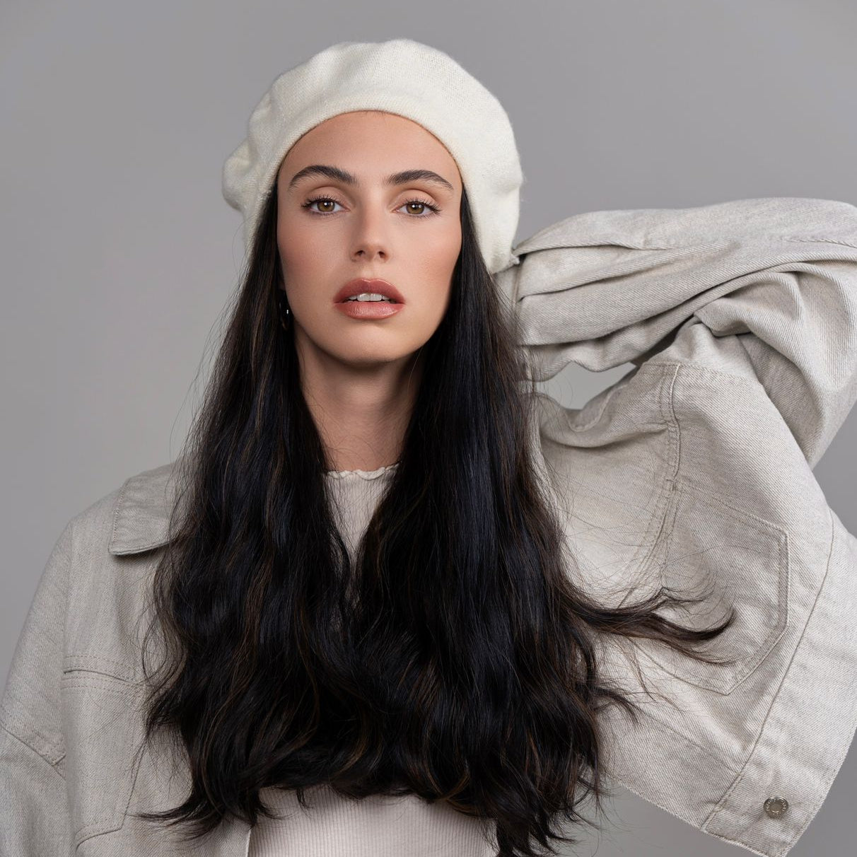 Solid Dark Brown Bandfall Wig in Natural Wave