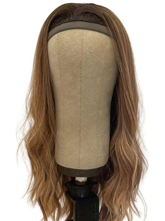 Warm Blonde Bandfall Wig in Natural Wave