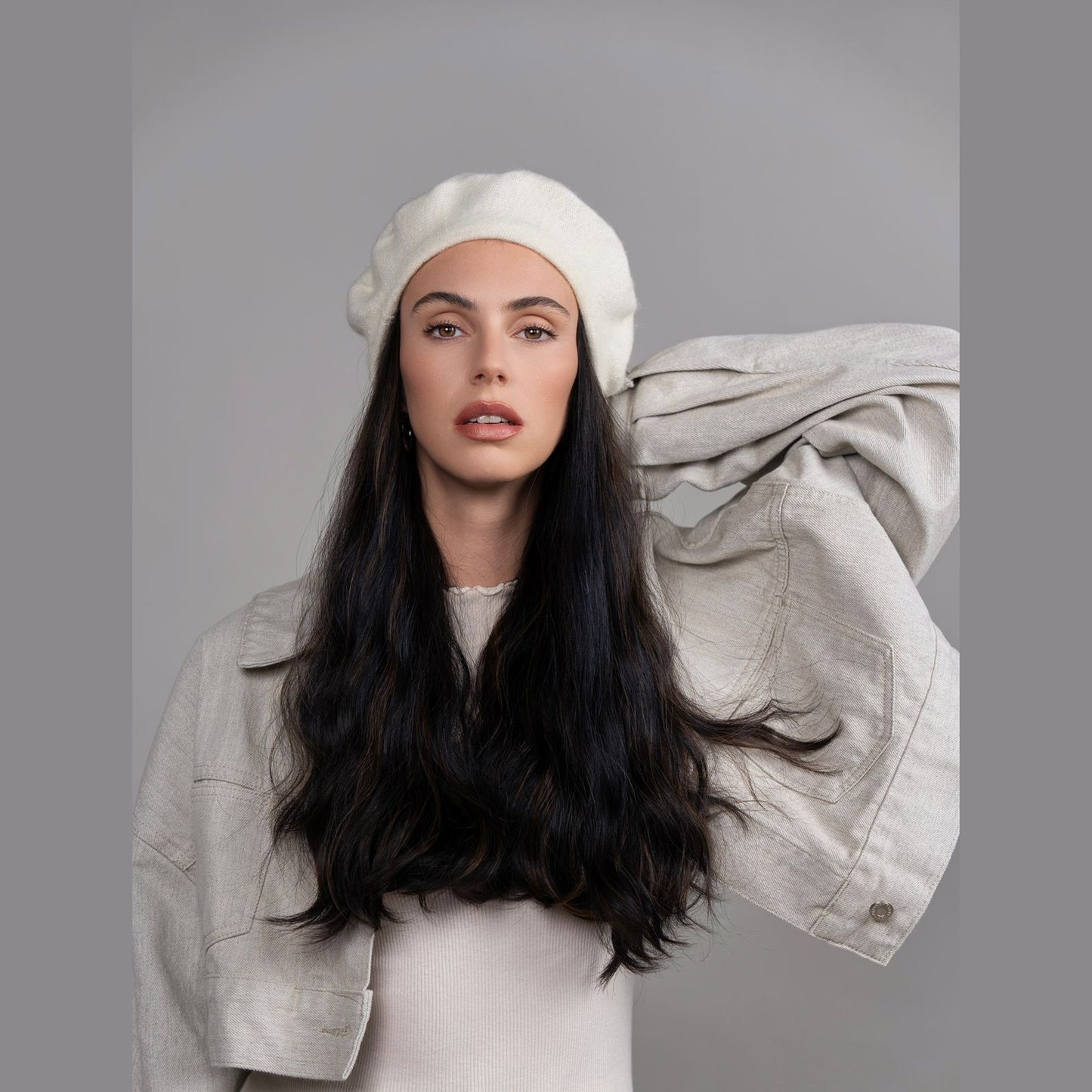 Solid Dark Brown Bandfall Wig in Natural Wave