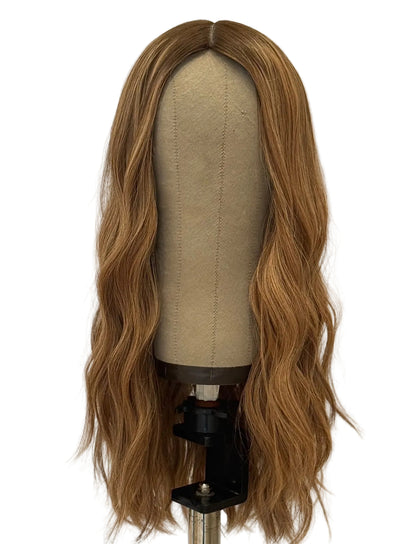 Warm Blonde Silk Top Wig – Natural Wave