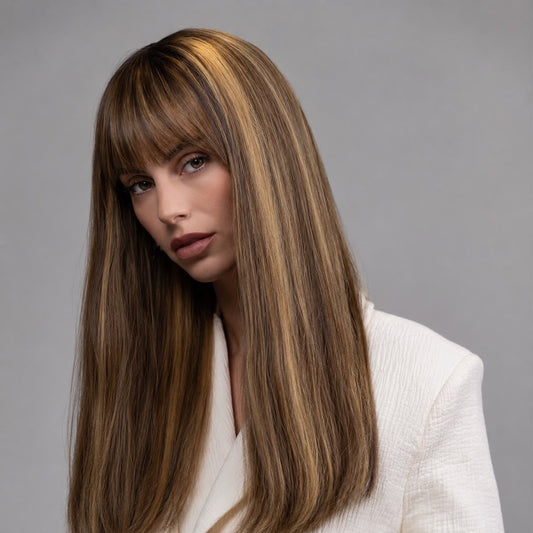 Golden Blonde Bandfall Wig in Natural Wave