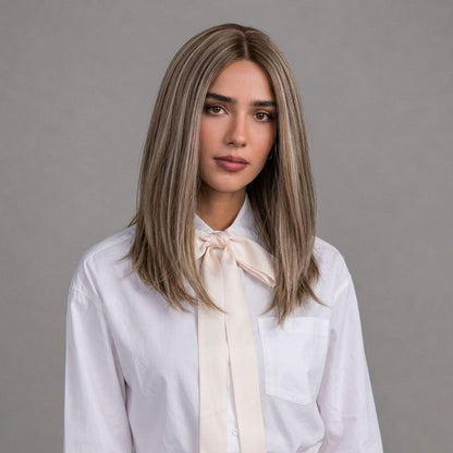 Platinum Blonde Silk Top Wig for Sensitive Scalps