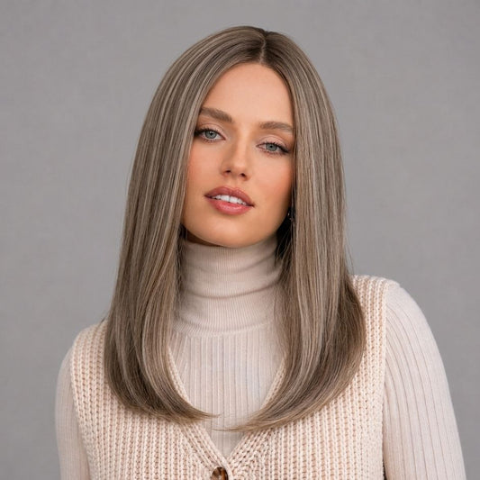 Platinum Blonde Silk Top Wig for Extra Comfort