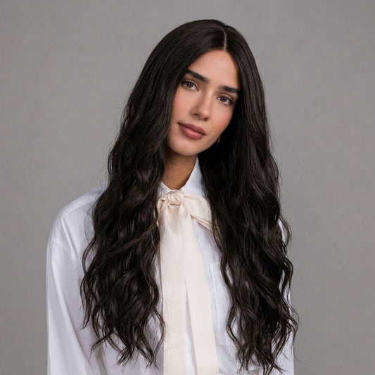 Solid Dark Brown Lace Top Wig for Extra Comfort