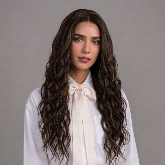 Rich Brown Bandfall Wig for Sensitive Scalps