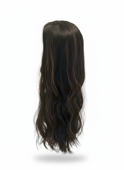 Rich Brown Silk Top Wig for Sensitive Scalps