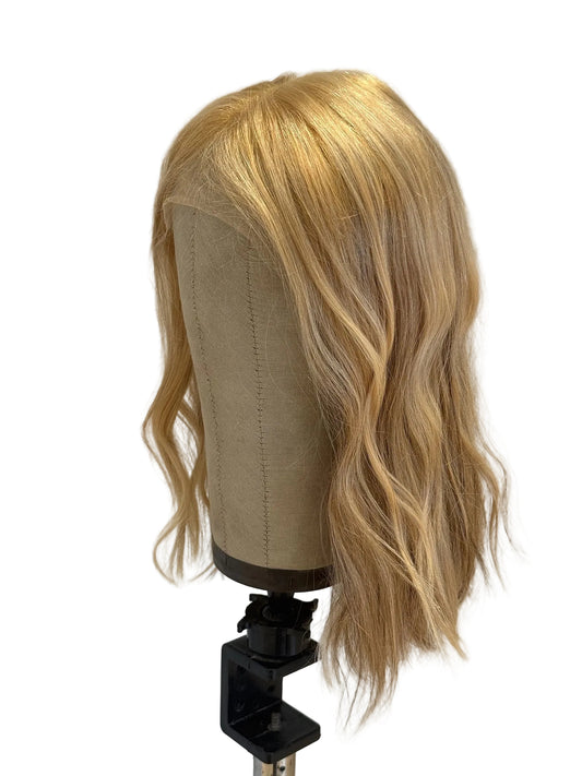 Warm Blonde Lace Top Wig for Sensitive Scalps
