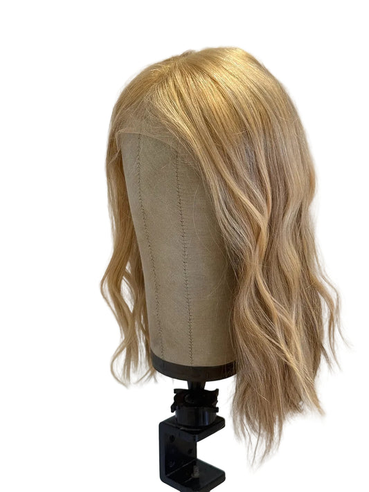 Warm Blonde Lace Top Wig in Natural Wave